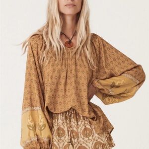 NWT Spell Chateau Blouse Champagne Size M